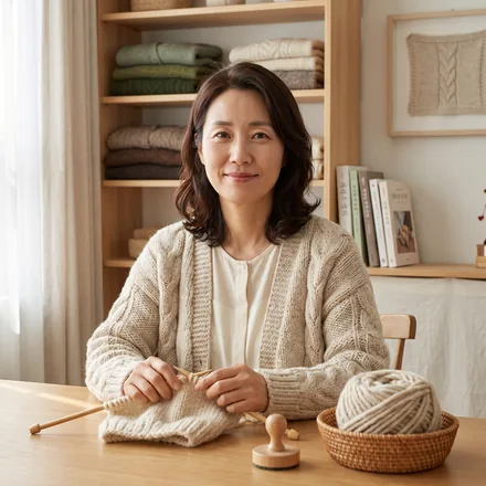 한지우 — 편물 작가, 뜨개 경력 20년 이상